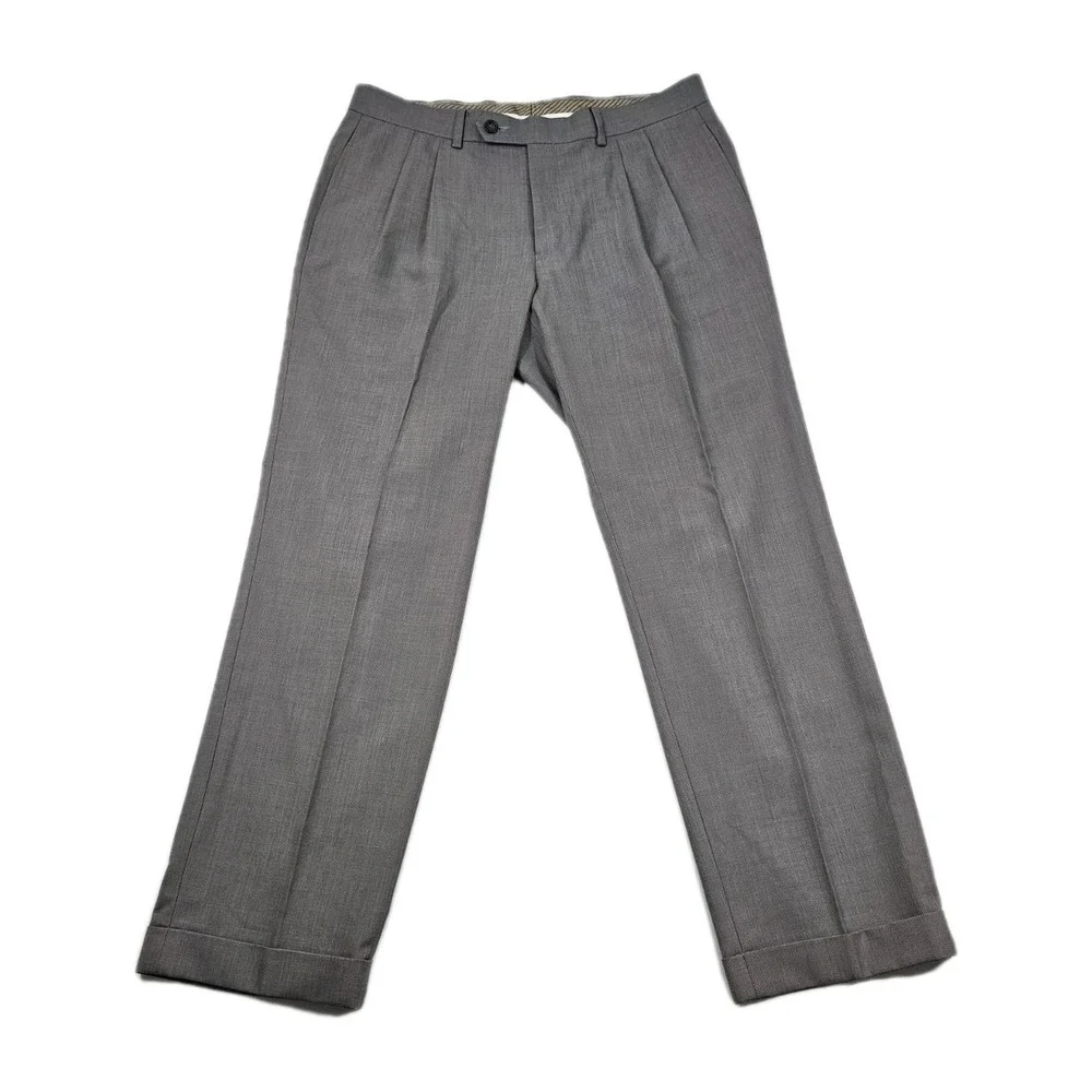 Lauren Ralph Lauren Classic Fit Double Pleated Mens Light Grey Dress Pants 33x30